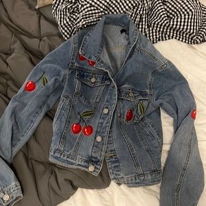 Cherry denim jacket
